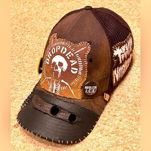 Crust punk hat DIY patched